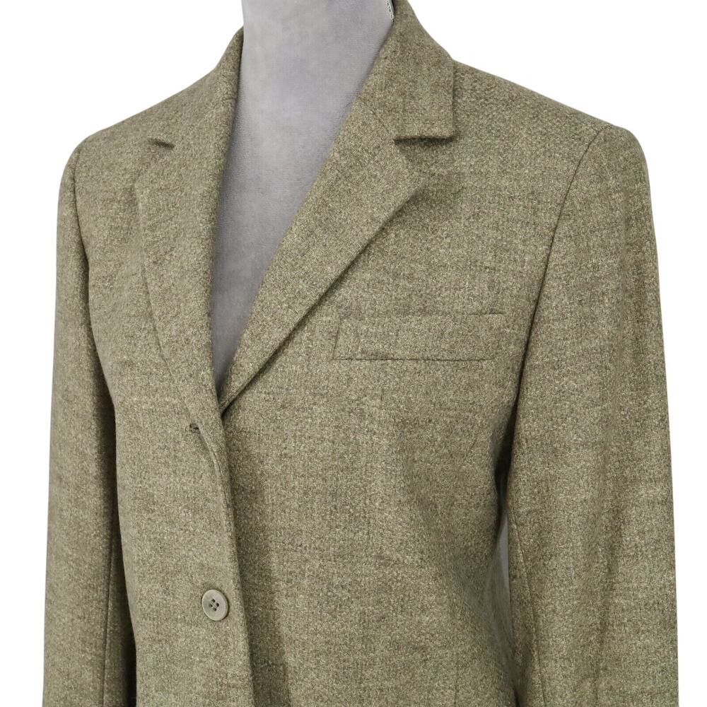 Lafayette 148 Jacket Womens 4 Beige Green Wool Cashmere Blend Lined Blazer New - Picture 15 of 16